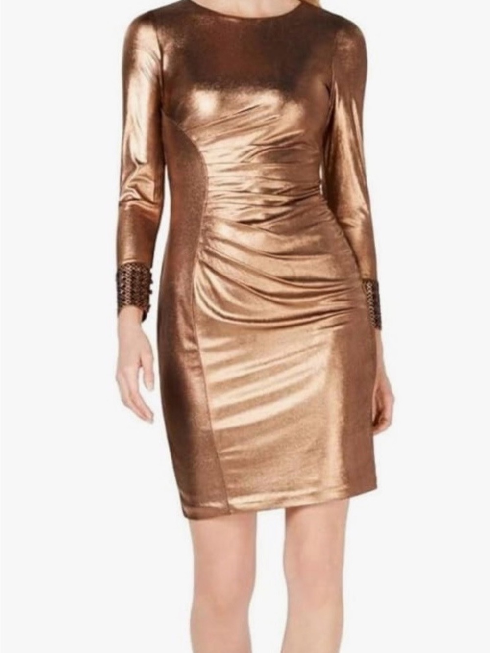 Calvin Klein Black Dress with Bronze Lining